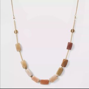 2 for $15 Sale! Semi-Precious Gold and Topaz Beaded Chain Necklace
